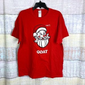 NWOT Rue21 GILDAN Unisex Santa GOAT Tee